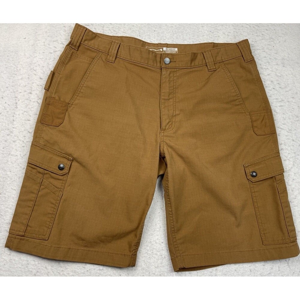 Carhartt Men’s Brown Rugged Flex Relaxed Fit Ripstop Cargo Work Shorts Fall 2022